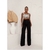 Calça Wide Leg Preta NXO - comprar online
