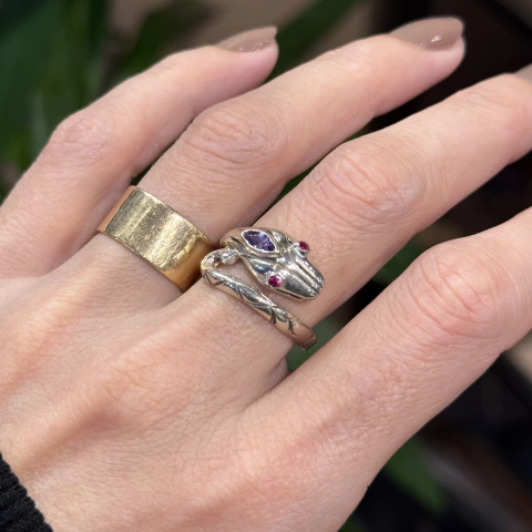Anillo Serpiente Snake Cubic