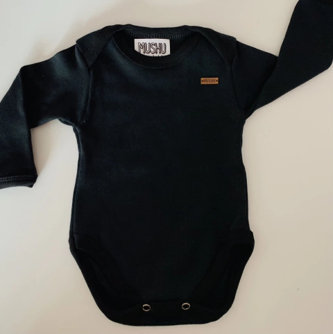 Body Malibu Manga larga liso Art 507 - Negro