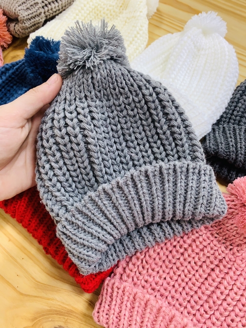 Gorro bebe 3 meses a 1 año art 529 Gris melange