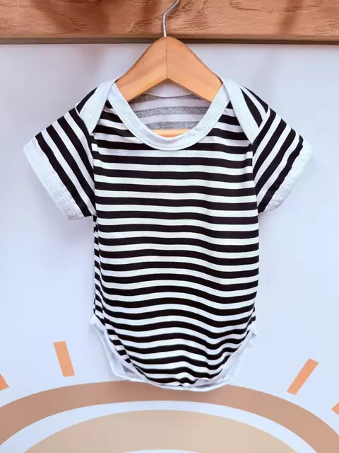 Body Malibu Manga corta Estampado Art 338 Rayas negras - comprar online