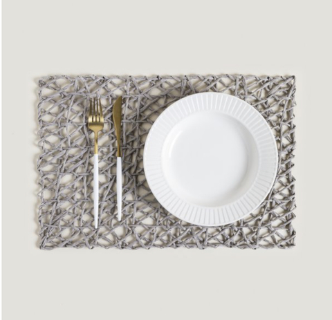 Individual de Papel Kraft Gris Oscuro - Set x 6