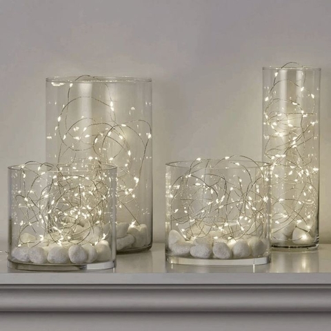 Floreros con luces