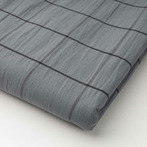SET FUNDA EDREDÓN TUSSOR + F. ALM. - CUADROS GRIS GRAFITO