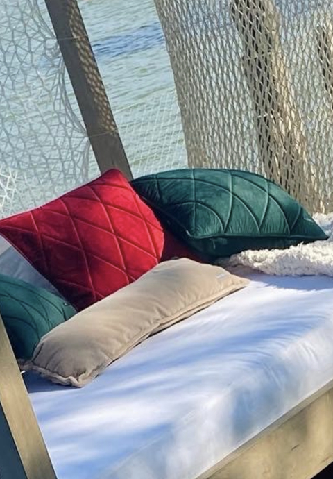 ALMOHADÓN PANA MATELASSE ARTESANAL