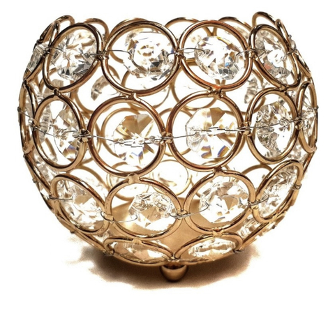 Candelabro Strass Oro porta vela