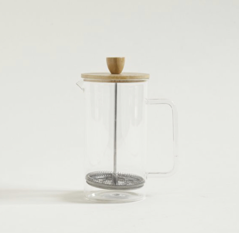 CAFETERA CON EMBOLO TAPA BAMBÚ - comprar online