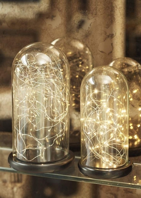 Cúpulas de vidrio con lucecitas