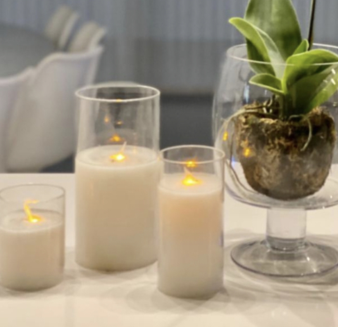 VELA BLANCA LUZ LED 15CM