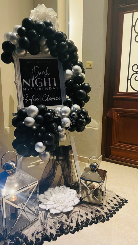 Atril bienvenida con Globos