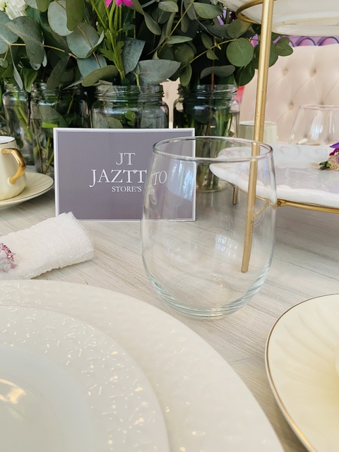 VASO BOMBEE VIDRIO TRANSPARENTE set x 6