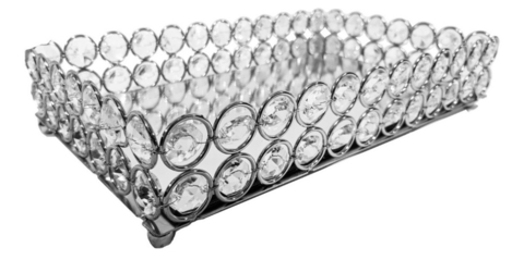 Bandeja Strass Plata