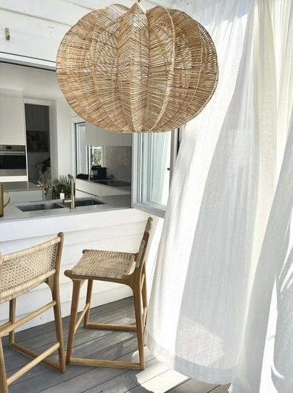 Lampara Tulipa Rattan