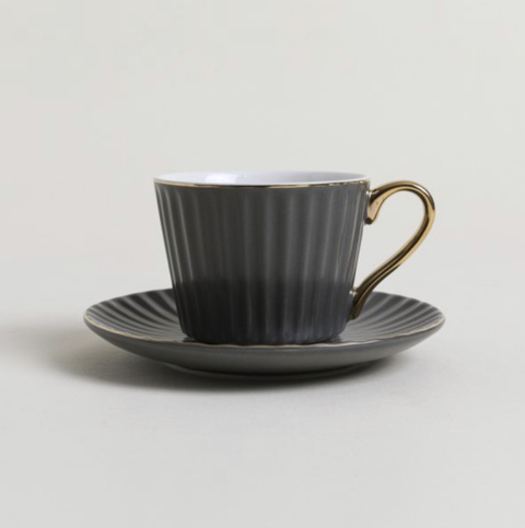 Taza con Plato Dolly Gris - set x 6