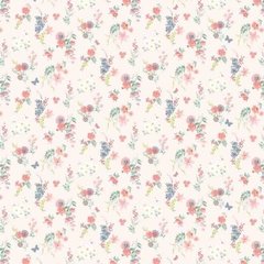 Papel de parede Floral Liberty - Fundo rosa