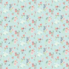 Papel de parede Floral Liberty - Fundo verde