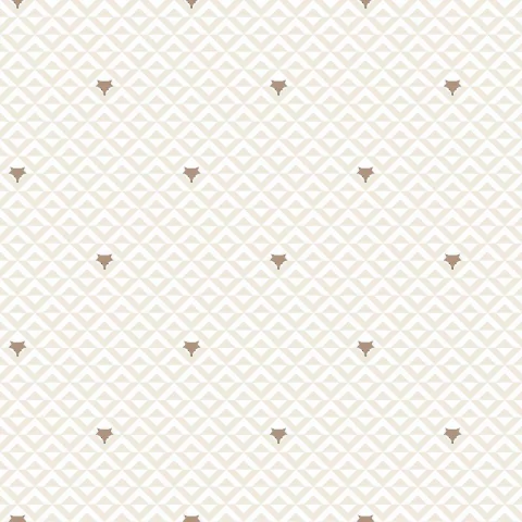 Papel de parede Geo Raposas - Bege