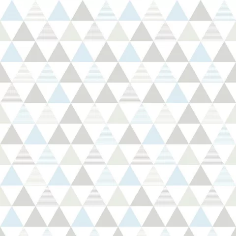 Papel de parede Triângulos - Cinza e Azul