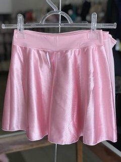 Saia rosa infantil cetim