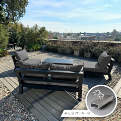 Juego Mérida Aluminio living - tienda online