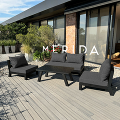 Juego Mérida Aluminio living - BrauerMuebles