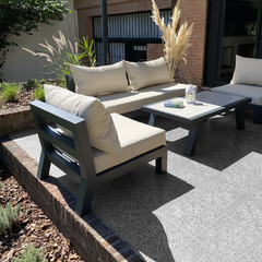 Juego Mérida Aluminio living - BrauerMuebles