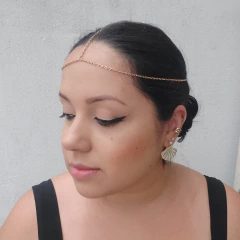 Acessório De Cabelo Tiara Head Chain Delicado - Loja da Maya