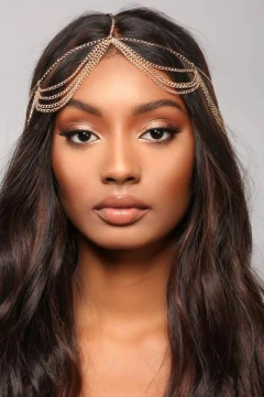 Acessório De Cabelo Tiara Head Chain Cascata Douradas na internet