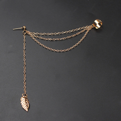 Brinco Ear cuff corrente e folha - loja online