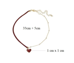 Colar Gargantilha Coração Pérola - Loja da Maya