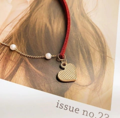 Colar Gargantilha Coração Pérola