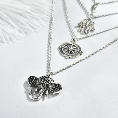 Colar Gargantilha Boho Chic Elefante na internet