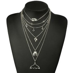 Colar Gargantilha Camadas Sereia Concha Boho Chic na internet