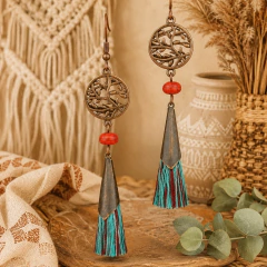 Brinco Boho Chic Floresta Tribal - Loja da Maya