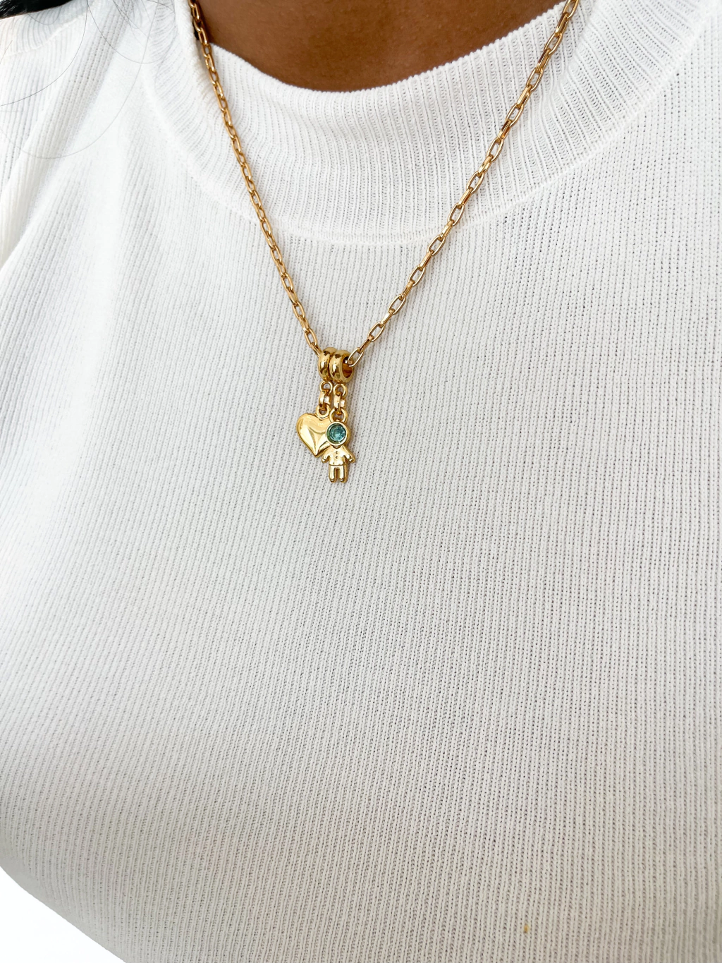Colar Mãe de Menino com pingente coração