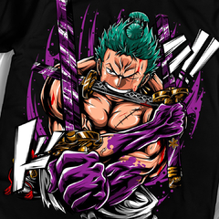 Camiseta Anime 100% Algodão Estampa na Frente Zoro - comprar online