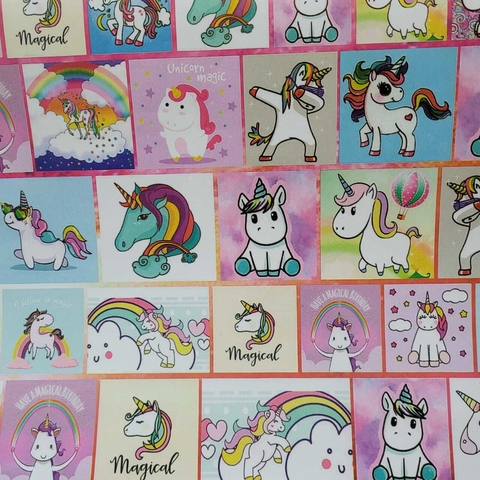 Papel Afiche Fantasia Por Unidad Unicornio