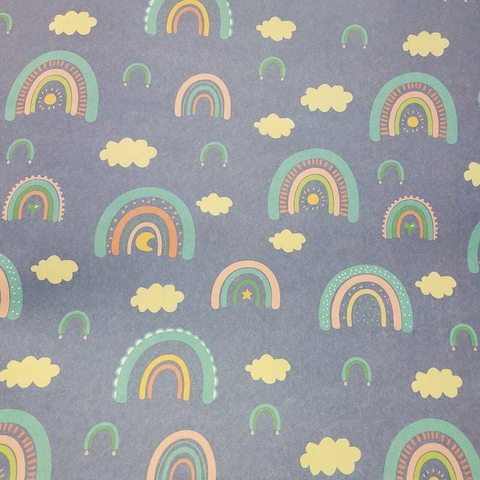 Papel Afiche Fantasia Por Unidad Arcoiris