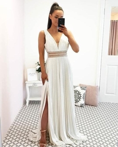 Imagen de Vestido de fiesta plizado metalizado importado