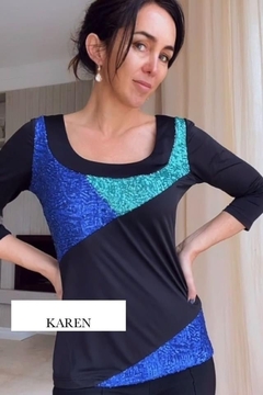 Remera de fiesta con detalles de paillettes
