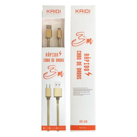 Cabo USB Kaid KD-310 3m V8