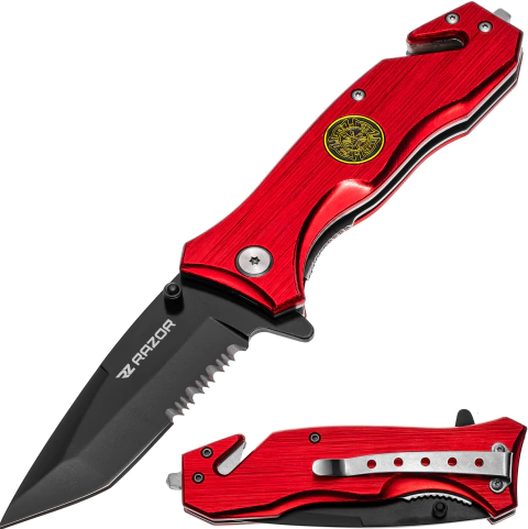 Navaja Táctica " FIRE FIGHTER TANTO" Rojo - comprar online