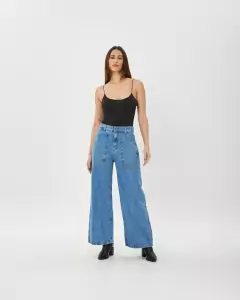 Jean WIDE LEG Bio azul - comprar online