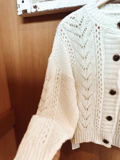 Saco VEST calado blanco - tienda online