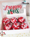 CAJA X 6 BOLAS DE NAVIDAD PERSONALIZADAS - comprar en línea