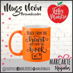 Mug Neon Día Del Maestro - Marcarte