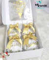 CAJA X 4 BOLAS DE NAVIDAD TRASNPARENTES PERSONALIZADAS