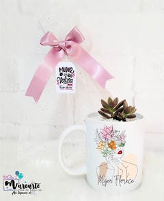 MUJER MUG MINI SUCULENTA