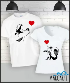 Camisetas Para Parejas Vinilo Textil - Marcarte