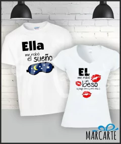 Imagen de Camisetas Para Parejas Vinilo Textil